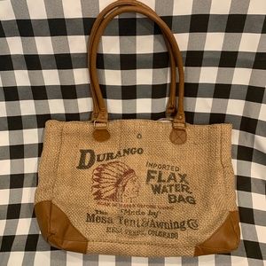 Rustic, Durango flax water bag sack- bag, Large bag, soft leather $28 ships free